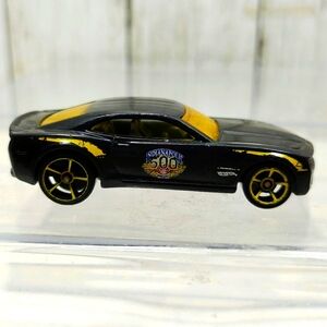Vtg 1:64 Mattel Hot Wheels Black Yellow Indianapolis 500 Chevy Camaro Toy Car